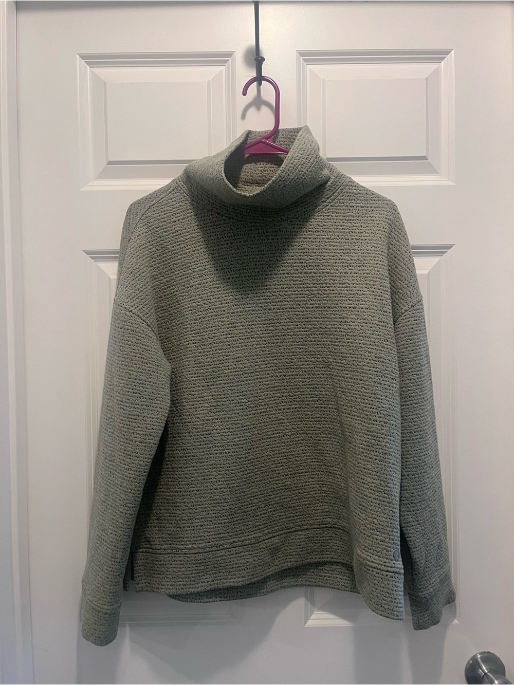 Relaxed Cowl Neck Sweater in Sage Green